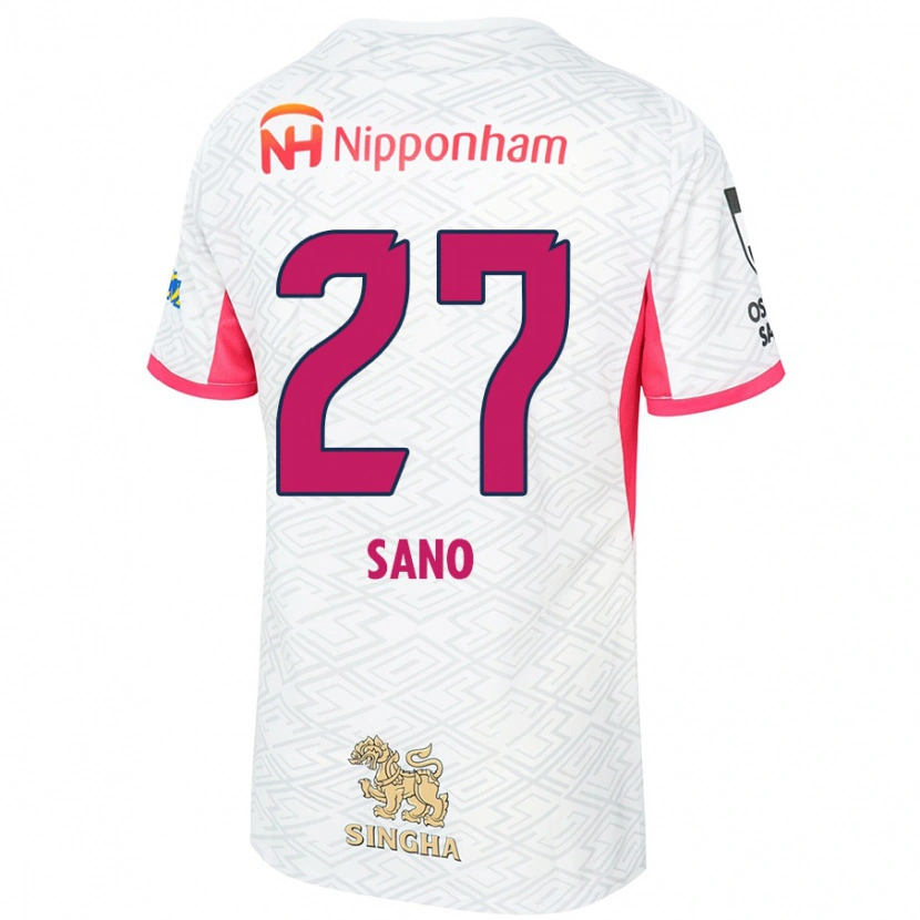 Danxen Criança Camisola Taiki Sano #27 Branco Rosa Sakura Alternativa 2025/26 Camisa