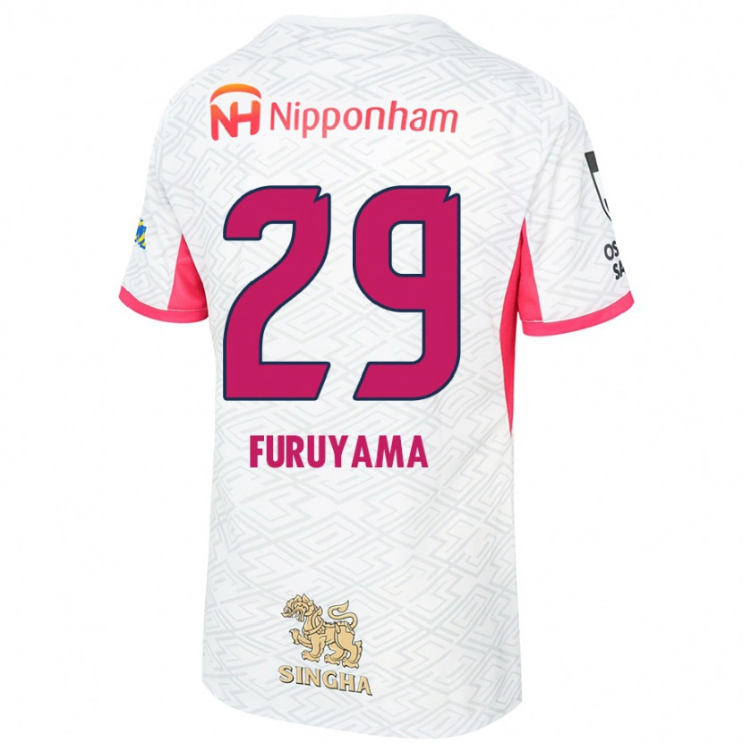 Danxen Criança Camisola Kengo Furuyama #29 Branco Rosa Sakura Alternativa 2025/26 Camisa