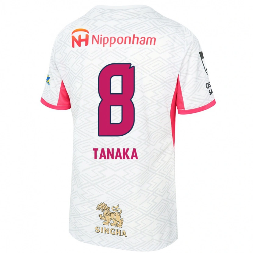 Danxen Criança Camisola Tomoko Tanaka #8 Branco Rosa Sakura Alternativa 2025/26 Camisa
