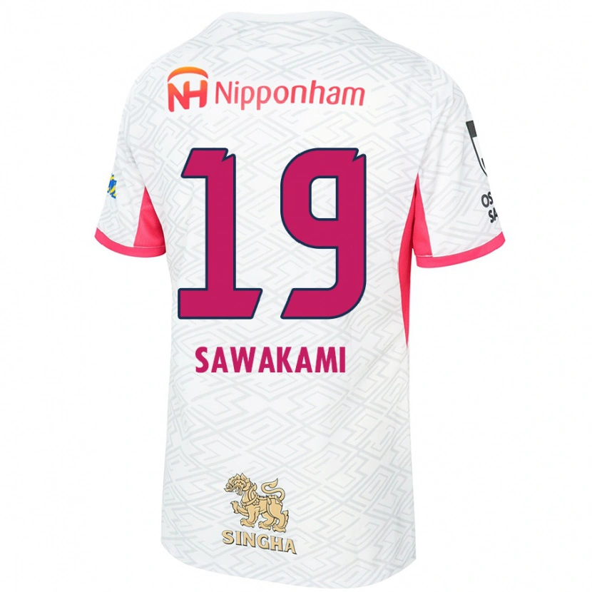 Danxen Criança Camisola Ryuji Sawakami #19 Branco Rosa Sakura Alternativa 2025/26 Camisa
