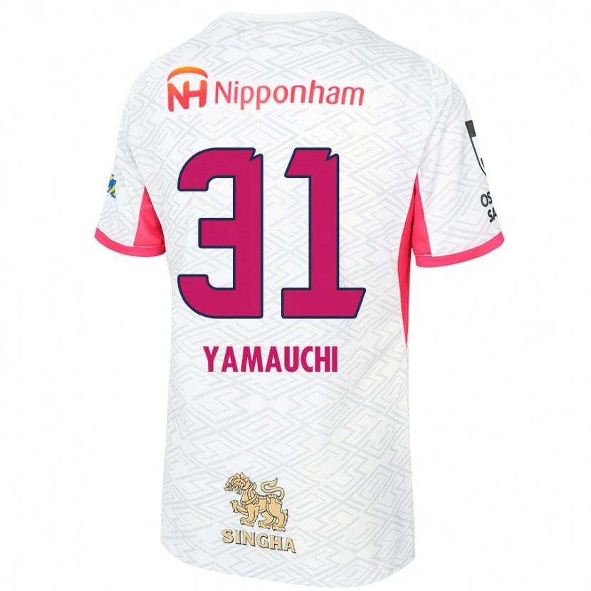 Danxen Criança Camisola Hirofumi Yamauchi #31 Branco Rosa Sakura Alternativa 2025/26 Camisa