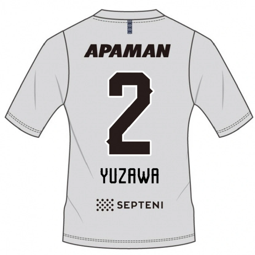 Danxen Criança Camisola Masato Yuzawa #2 Cinza Claro Alternativa 2025/26 Camisa