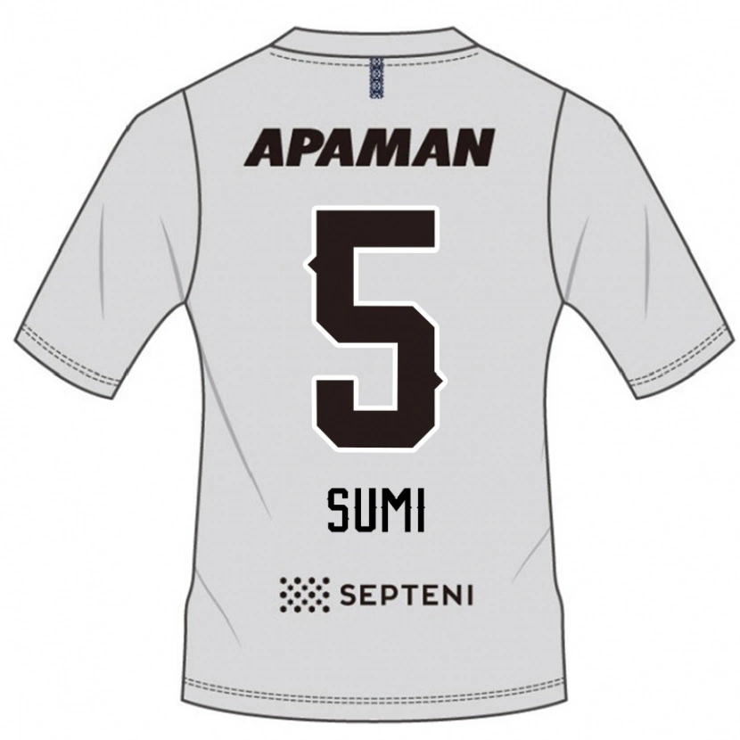 Danxen Criança Camisola Kotaro Sumi #5 Cinza Claro Alternativa 2025/26 Camisa