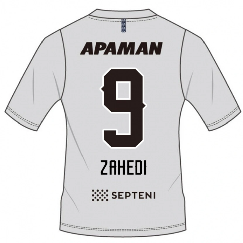 Danxen Criança Camisola Shahab Zahedi #9 Cinza Claro Alternativa 2025/26 Camisa