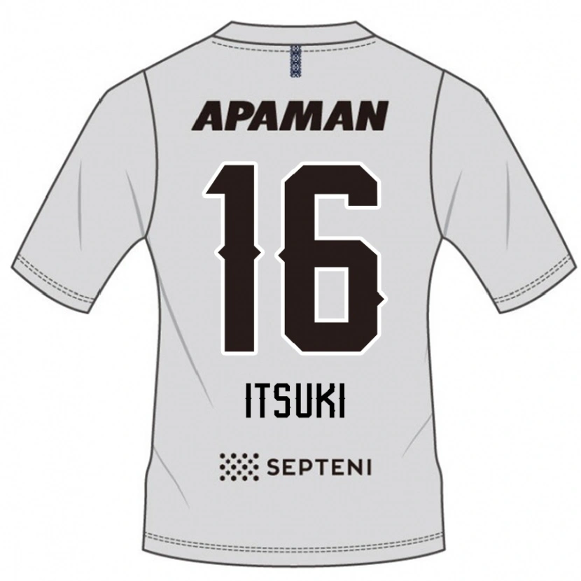 Danxen Criança Camisola Itsuki Oda #16 Cinza Claro Alternativa 2025/26 Camisa