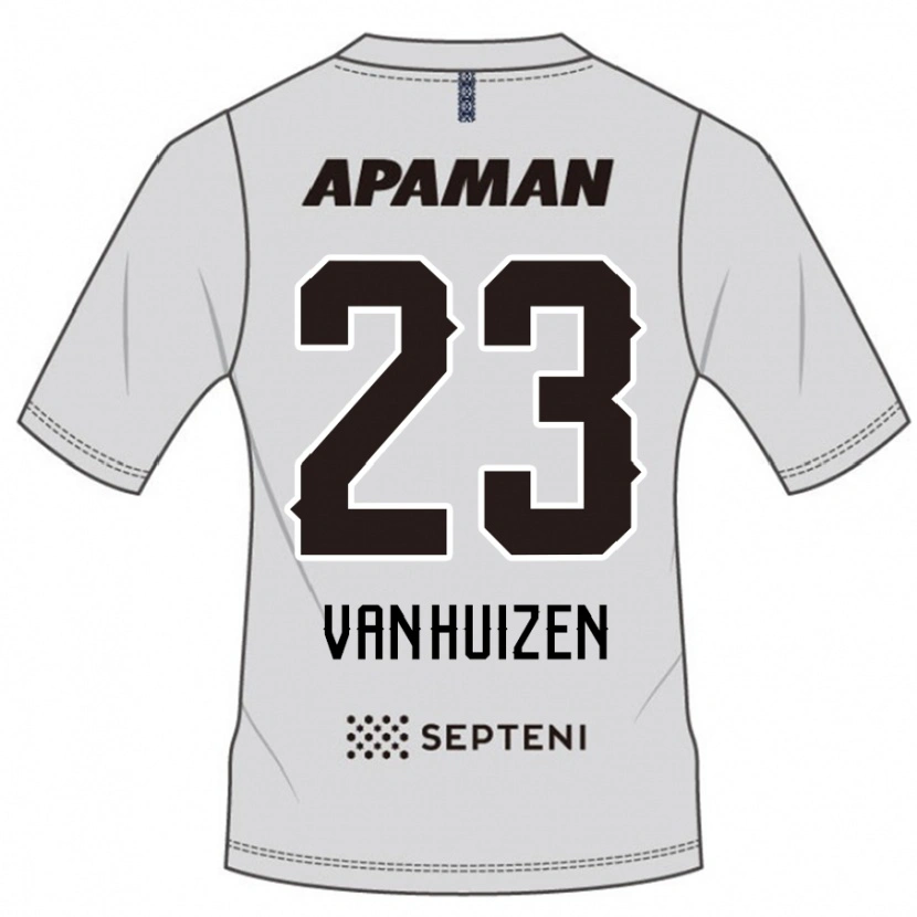 Danxen Criança Camisola Haruki Christopher Van Huizen #23 Cinza Claro Alternativa 2025/26 Camisa