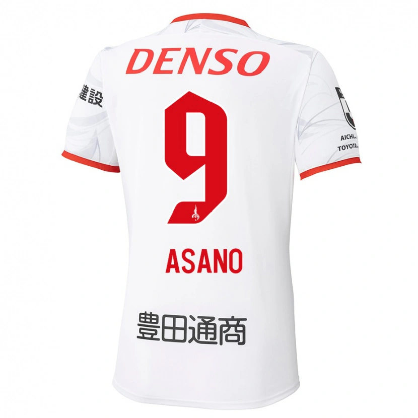 Danxen Criança Camisola Yuya Asano #9 Branco Vermelho Alternativa 2025/26 Camisa
