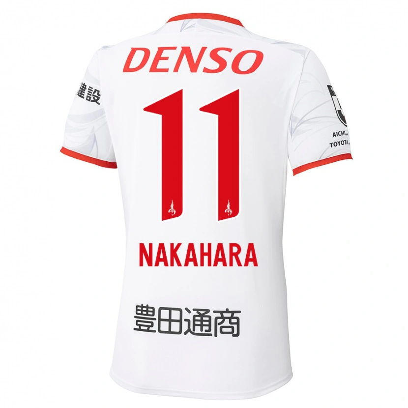 Danxen Criança Camisola Sora Nakahara #11 Branco Vermelho Alternativa 2025/26 Camisa