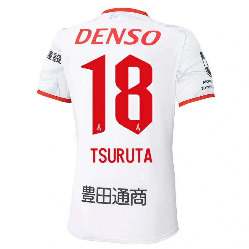 Danxen Criança Camisola Shu Tsuruta #18 Branco Vermelho Alternativa 2025/26 Camisa