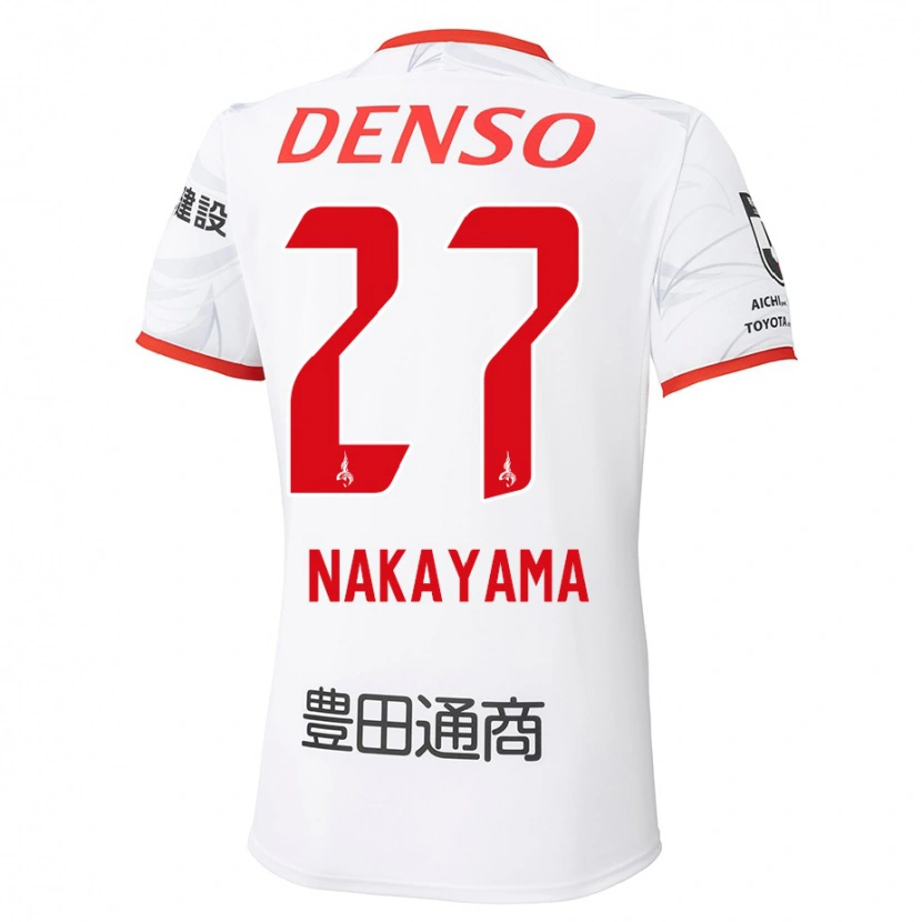 Danxen Criança Camisola Katsuhiro Nakayama #27 Branco Vermelho Alternativa 2025/26 Camisa