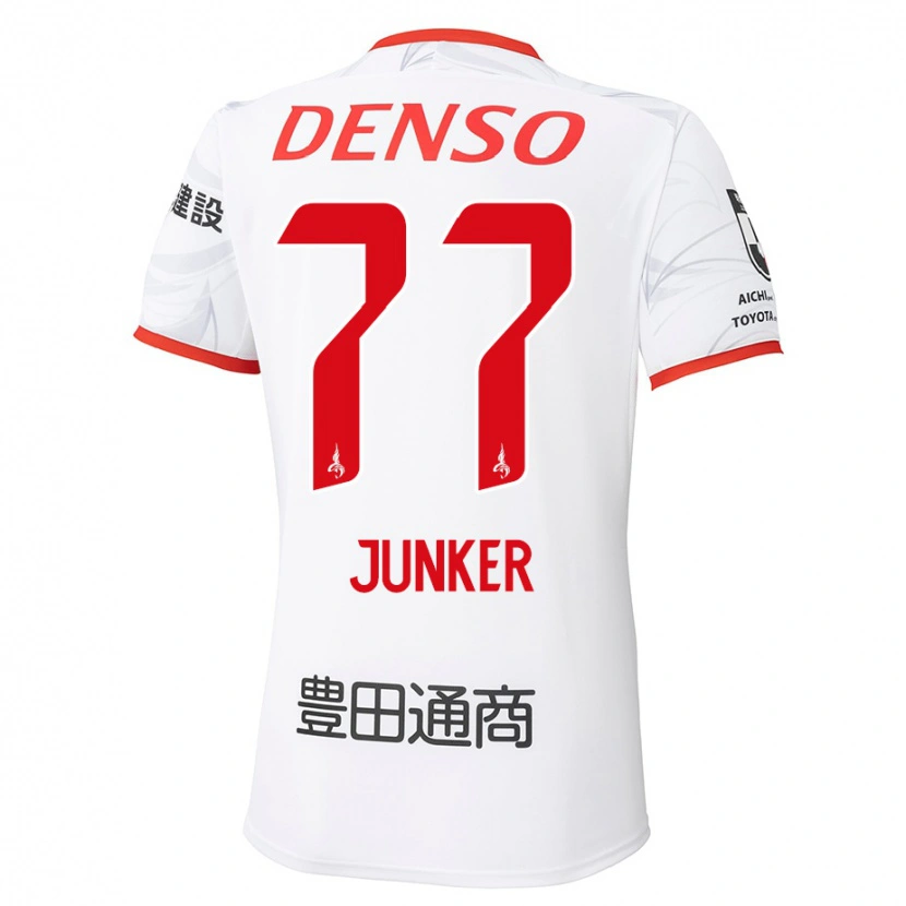 Danxen Criança Camisola Kasper Junker #77 Branco Vermelho Alternativa 2025/26 Camisa