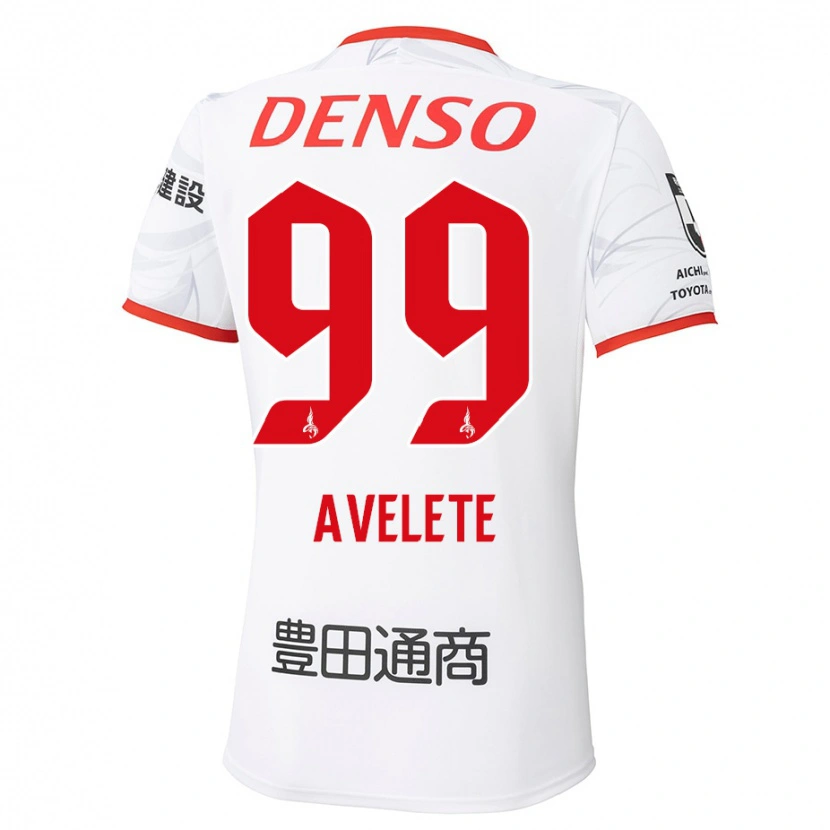 Danxen Criança Camisola Yves Avelete #99 Branco Vermelho Alternativa 2025/26 Camisa