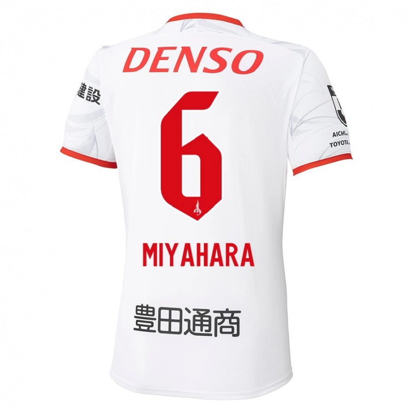 Danxen Criança Camisola Kazuya Miyahara #6 Branco Vermelho Alternativa 2025/26 Camisa