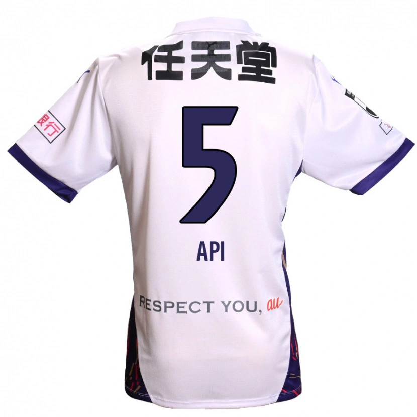 Danxen Criança Camisola Hisashi Appiah Tawiah #5 Branco Roxo Preto Alternativa 2025/26 Camisa