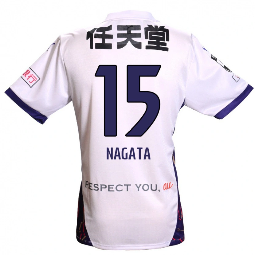 Danxen Criança Camisola Kodai Nagata #15 Branco Roxo Preto Alternativa 2025/26 Camisa