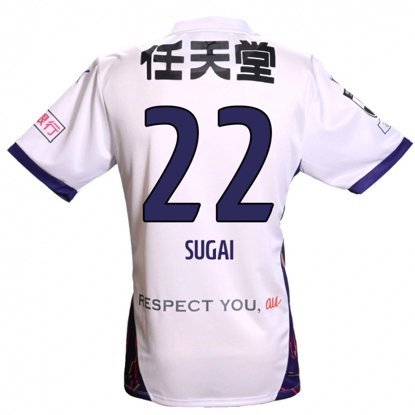 Danxen Criança Camisola Hidehiro Sugai #22 Branco Roxo Preto Alternativa 2025/26 Camisa