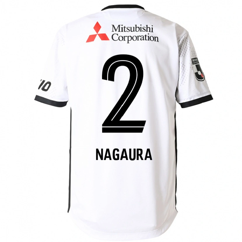 Danxen Criança Camisola Koshi Nagaura #2 Branco Preto Alternativa 2025/26 Camisa