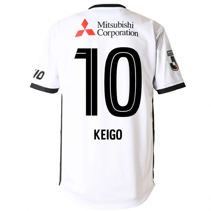 Danxen Criança Camisola Keigo Higashi #10 Branco Preto Alternativa 2025/26 Camisa