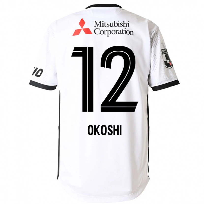 Danxen Criança Camisola Yutaha Okoshi #12 Branco Preto Alternativa 2025/26 Camisa