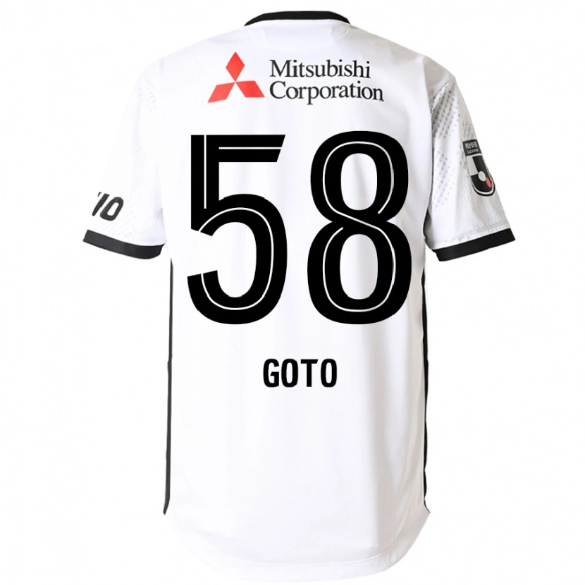 Danxen Criança Camisola Wataru Goto #58 Branco Preto Alternativa 2025/26 Camisa
