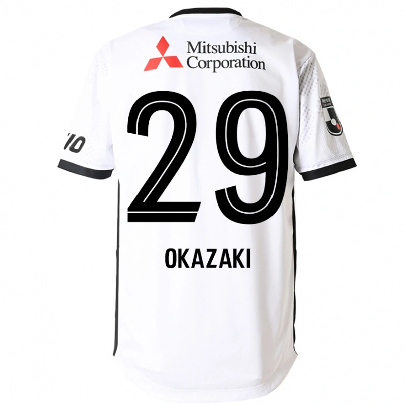 Danxen Criança Camisola Makoto Okazaki #29 Branco Preto Alternativa 2025/26 Camisa