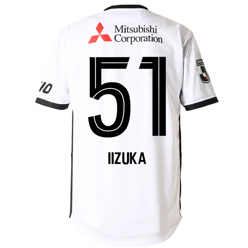 Danxen Criança Camisola Yoshihito Iizuka #51 Branco Preto Alternativa 2025/26 Camisa