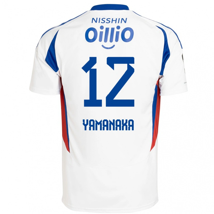 Danxen Criança Camisola Yuki Yamanaka #12 Branco Azul Royal Alternativa 2025/26 Camisa