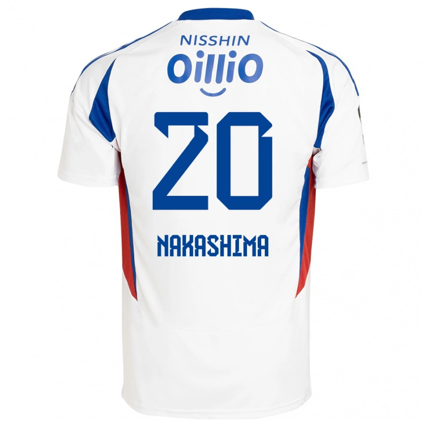 Danxen Criança Camisola Rikuto Nakashima #20 Branco Azul Royal Alternativa 2025/26 Camisa