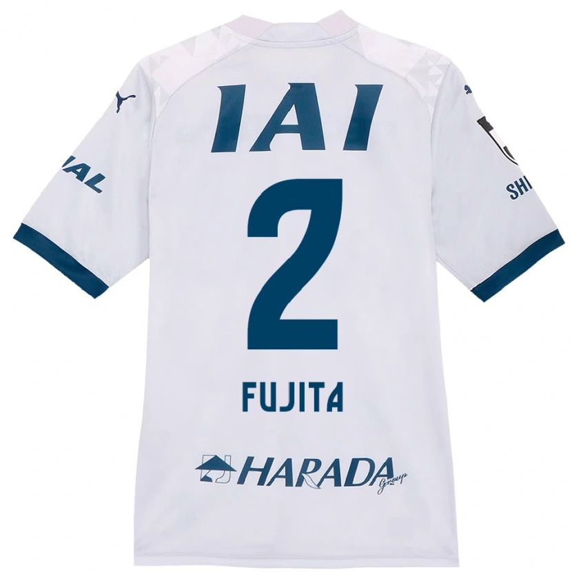 Danxen Criança Camisola Shunsuke Fujita #2 Branco Azul Royal Alternativa 2025/26 Camisa