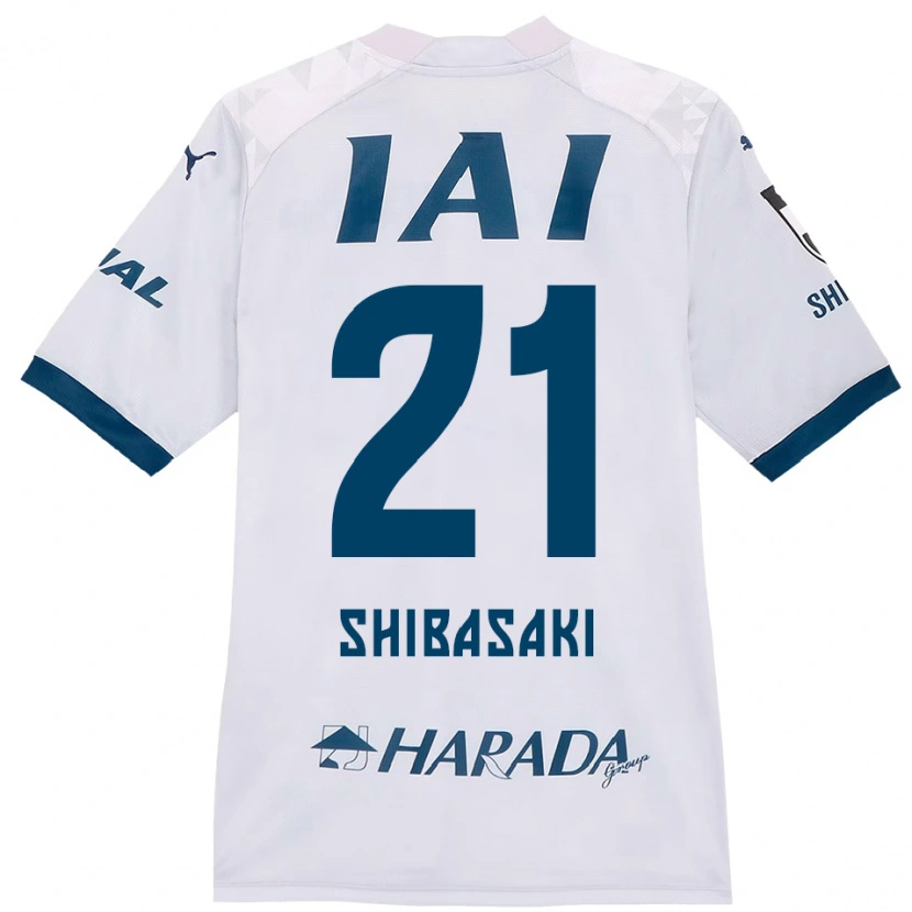 Danxen Criança Camisola Kaito Shibasaki #21 Branco Azul Royal Alternativa 2025/26 Camisa