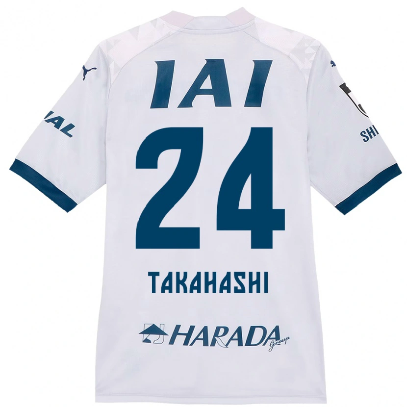 Danxen Criança Camisola Yuzuki Takahashi #24 Branco Azul Royal Alternativa 2025/26 Camisa