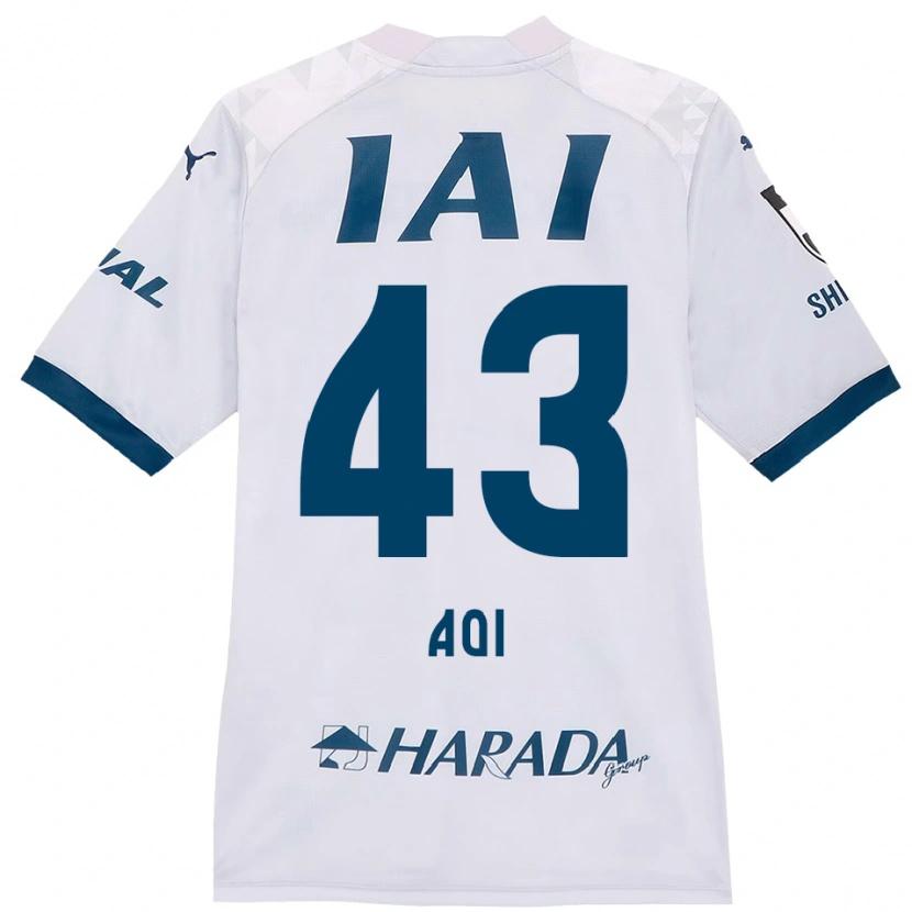 Danxen Criança Camisola Aoi Ando #43 Branco Azul Royal Alternativa 2025/26 Camisa