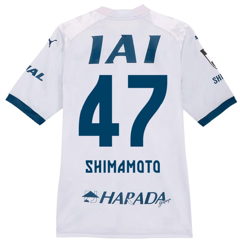 Danxen Criança Camisola Yudai Shimamoto #47 Branco Azul Royal Alternativa 2025/26 Camisa