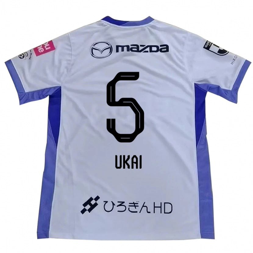 Danxen Criança Camisola Hiroto Ukai #5 Branco Laranja Alternativa 2025/26 Camisa