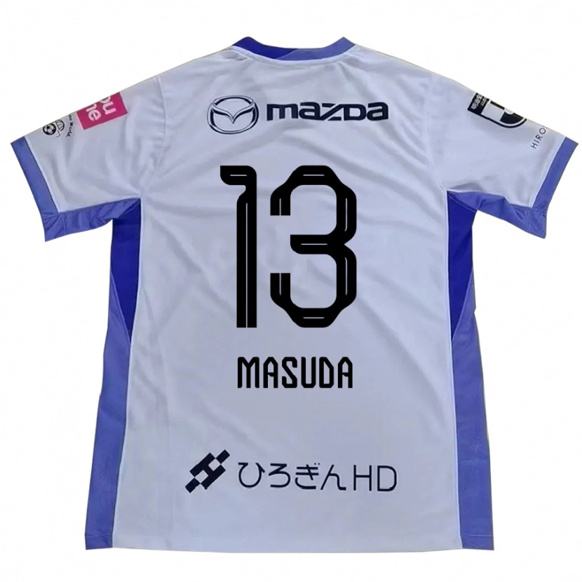 Danxen Criança Camisola Takuya Masuda #13 Branco Laranja Alternativa 2025/26 Camisa