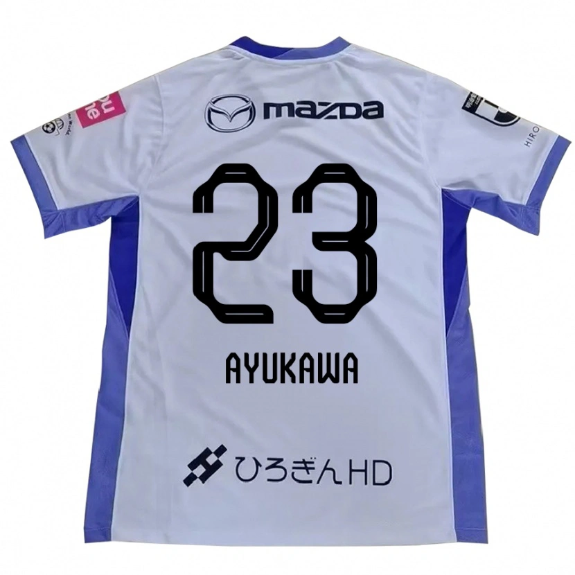 Danxen Criança Camisola Shun Ayukawa #23 Branco Laranja Alternativa 2025/26 Camisa