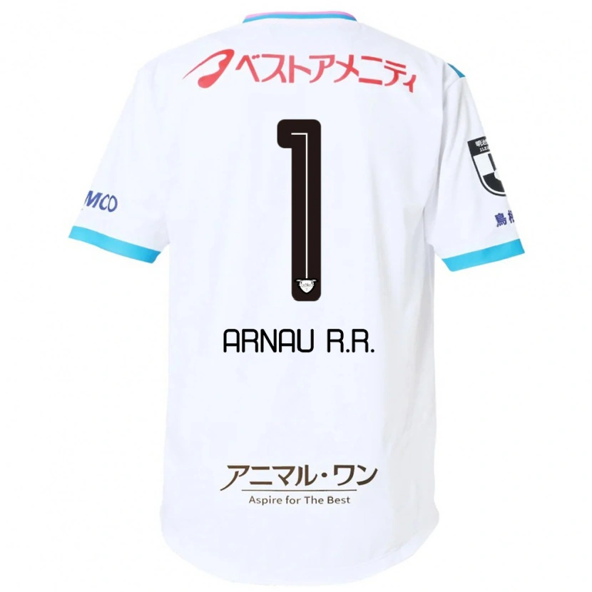 Danxen Criança Camisola Arnau Riera #1 Branco Rosa Alternativa 2025/26 Camisa