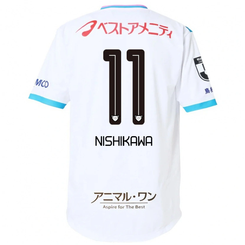 Danxen Criança Camisola Jun Nishikawa #11 Branco Rosa Alternativa 2025/26 Camisa