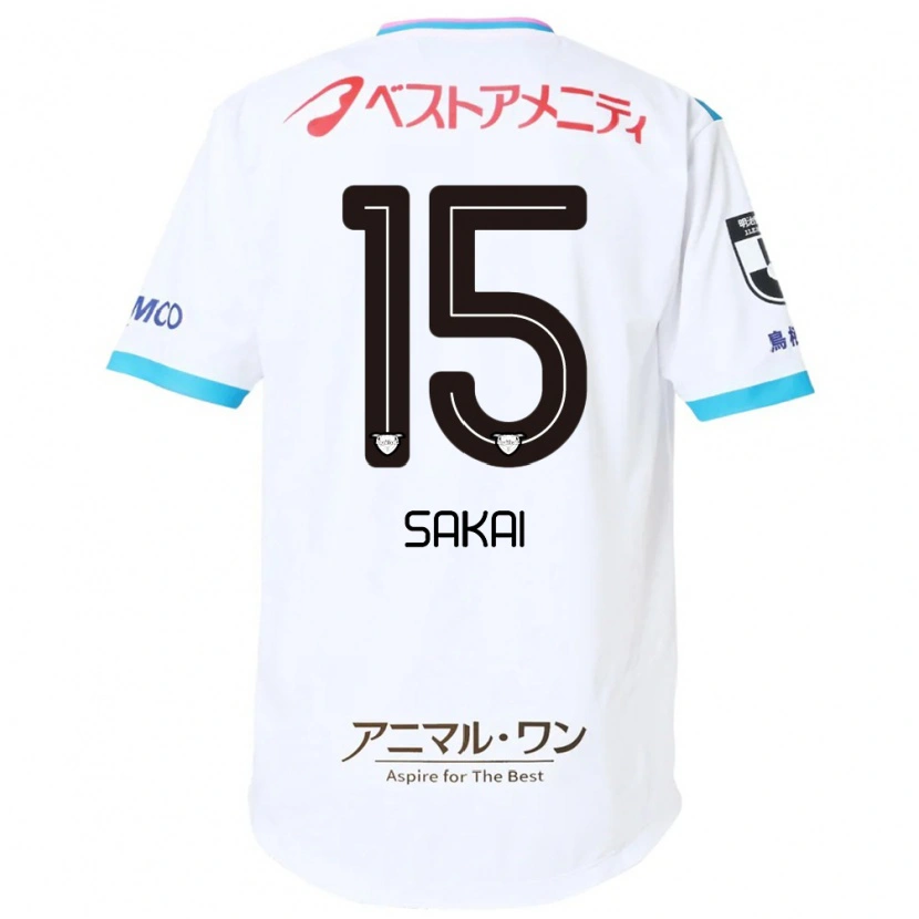 Danxen Criança Camisola Noriyoshi Sakai #15 Branco Rosa Alternativa 2025/26 Camisa