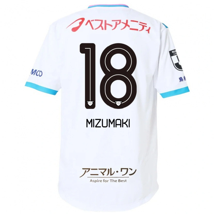 Danxen Criança Camisola Tokito Mizumaki #18 Branco Rosa Alternativa 2025/26 Camisa