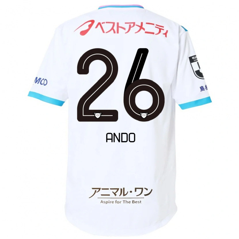 Danxen Criança Camisola Toshiki Ando #26 Branco Rosa Alternativa 2025/26 Camisa