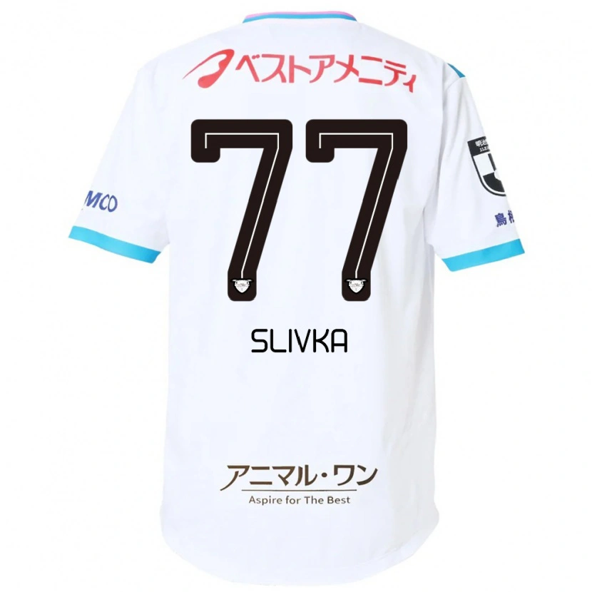 Danxen Criança Camisola Vykintas Slivka #77 Branco Rosa Alternativa 2025/26 Camisa