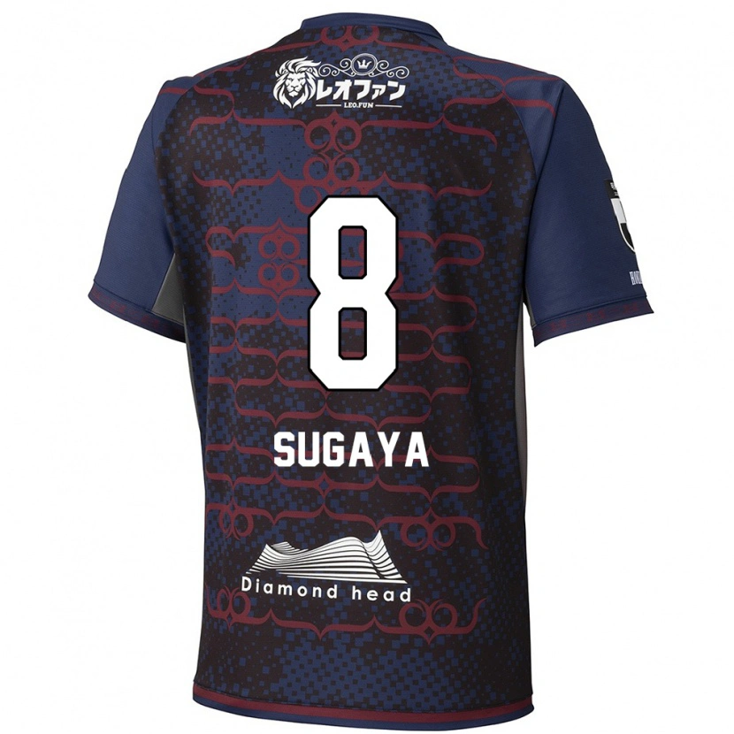 Danxen Criança Camisola Shuto Sugaya #8 Azul Vermelho Alternativa 2025/26 Camisa