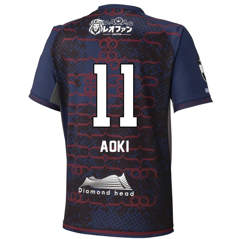 Danxen Criança Camisola Ryota Aoki #11 Azul Vermelho Alternativa 2025/26 Camisa