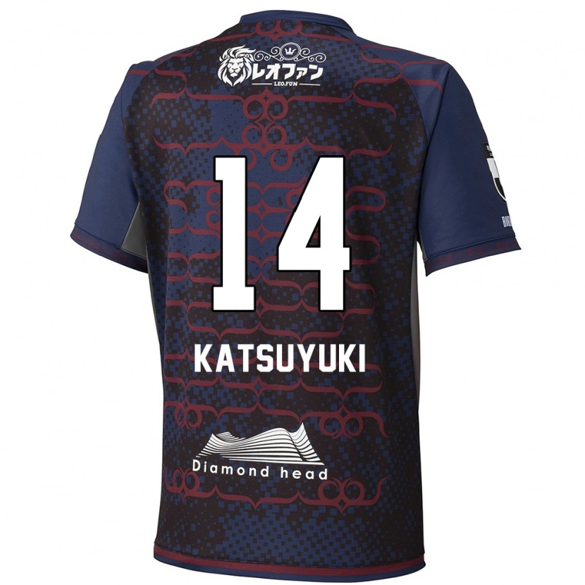 Danxen Criança Camisola Katsuyuki Tanaka #14 Azul Vermelho Alternativa 2025/26 Camisa