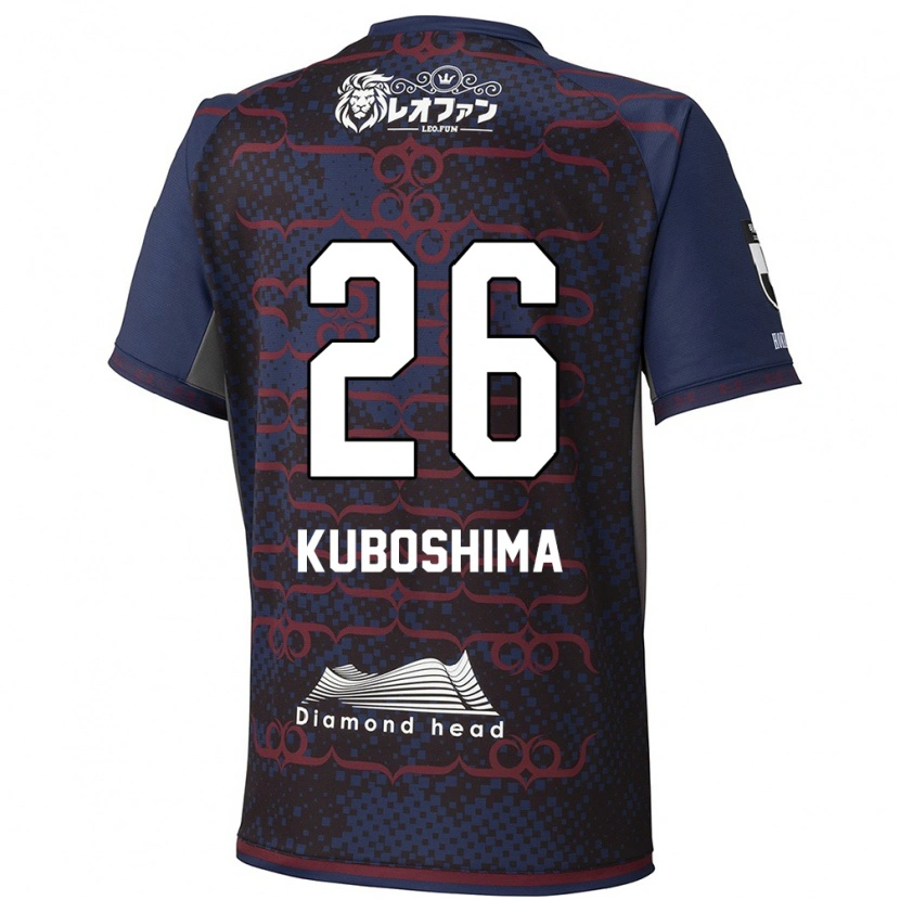 Danxen Criança Camisola Takeharu Kuboshima #26 Azul Vermelho Alternativa 2025/26 Camisa