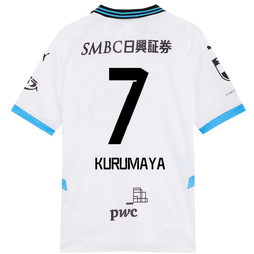 Danxen Criança Camisola Shintaro Kurumaya #7 Branco Azul Celeste Alternativa 2025/26 Camisa