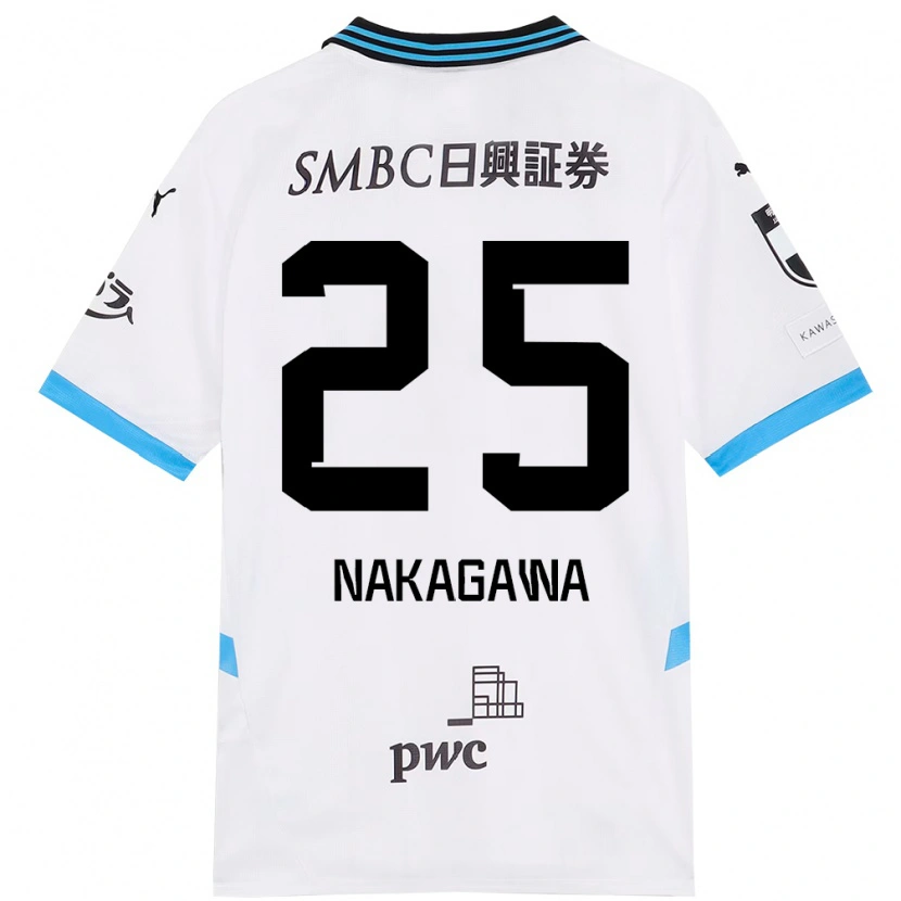 Danxen Criança Camisola Shin Nakagawa #25 Branco Azul Celeste Alternativa 2025/26 Camisa