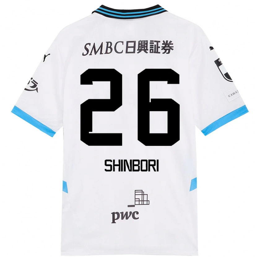 Danxen Criança Camisola Kakeru Shinbori #26 Branco Azul Celeste Alternativa 2025/26 Camisa