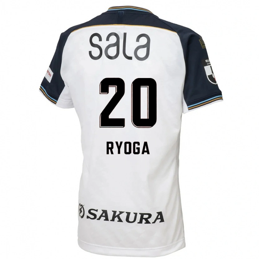 Danxen Criança Camisola Ryoga Sato #20 Branco Preto Alternativa 2025/26 Camisa